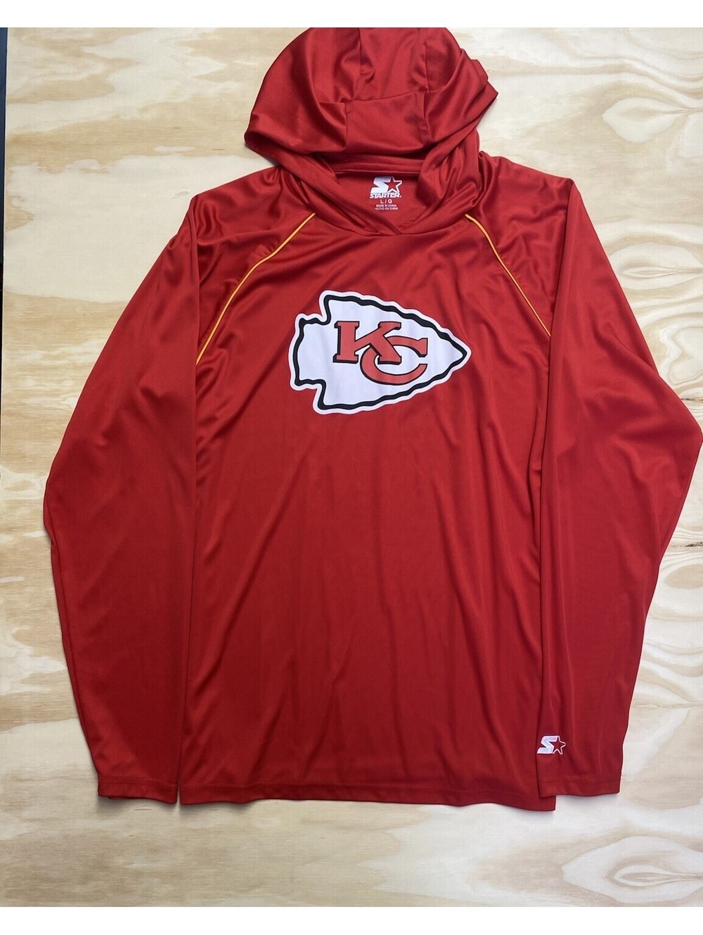 Starter Kansas City Chiefs Red Performance Hoodie Men’s Large NFL Long Sleeve